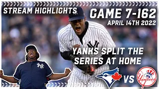 GAME 7-162 YANKEES SHUTDOWN THE BLUE JAYS TO SPLIT THE SERIES AT HOME!