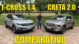 Comparativo: Volkswagen T-Cross Highline 1.4 x Hyundai Creta Ultimate 2.0