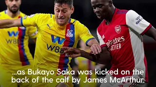 Mikel Arteta unhappy with lack of VAR intervention in McArthur's tackle that saw Saka injured