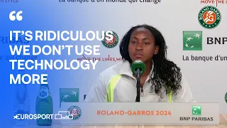 Coco Gauff calls for 'Hawkeye' technology in tennis after umpire disagreement