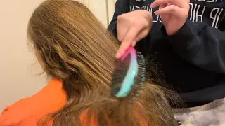 ASMR relaxing hair play