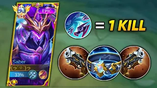 GLOBAL SABER ONIMARU ONE SHOT BUILD IS BACK 😱!! || MLBB