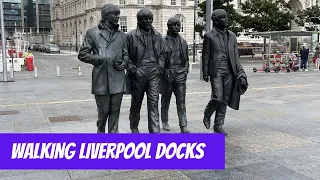 Liverpool Walking Tour | Walking Liverpool Docks from Royal Albert Dock to Royal Liver Building [4K]