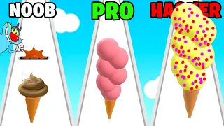 NOOB vs PRO vs HACKER | In Ice Cream Rush | With Oggy And Jack | Rock Indian Gamer |