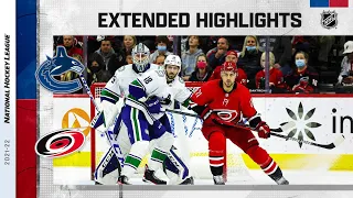 Vancouver Canucks vs Carolina Hurricanes Jan 15, 2022 HIGHLIGHTS