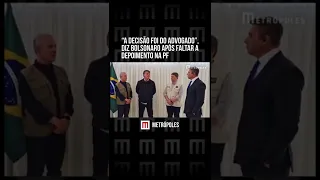 "A decisão foi do advogado", diz Bolsonaro após faltar depoimento na PF