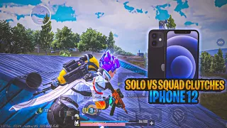 SOLO VS SQUAD CLUTCHES 💥 IPHONE 12 SMOOTH + EXTREME PUBG / BGMI TEST 2023 ⚡️ 4 FINGER + FULL GYRO