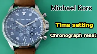 How To Set Time On Michael Kors | Chronograph Reset | TrendWatchLab