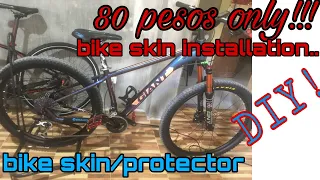 BIKE SKIN installation tutorial / DIY for only 80 pesos!!!