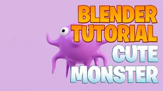 Blender beginner series No. 105 - Cute monster character in less than 4 minutes