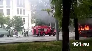 Трамвай загорелся в пути