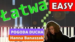 🎹 Pogoda ducha (Hanna Banaszak) - Piano Tutorial (łatwa wersja) 🎵 NUTY W OPISIE 🎼