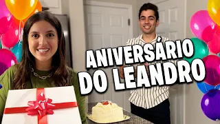 Festinha de aniversário pro Leandro! Nós que preparamos tudo aqui em casa! Quase perdi o Iphone!