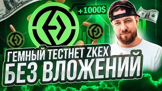 ZKEX - перспективный тестнет без вложений! Потенциал на тысячи долларов!