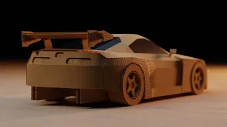 [ 紙皮車 ] I made a TOYOTA SUPRA with cardboard