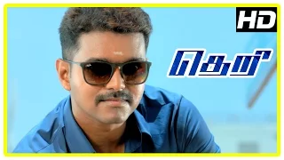 Theri movie | Vijay saves children from streets | Road Fight scene | Samantha | Boxer Dheena