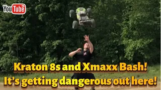 KRATON 8S & XMAXX 8S BASH AT THE MX TRACK.