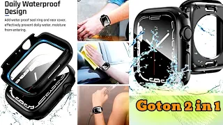 Goton 2 in 1 Waterproof Case for Apple Watch Series 8 & Series 7.45mm Screen Protector