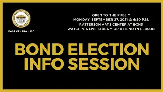Bond Election Information Session for the Public
