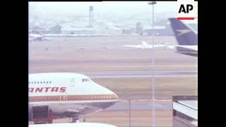 BOAC INAUGURAL JUMBO JET FLIGHT TO AUSTRALIA - IN COLOUR - COLOUR IS VERY GOOD