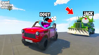 OGGY AND JACK TRIED  EXTREME  CAR BATTLE CHALLENGE (GTA 5 Funny Moments)