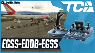 MSFS LIVE | *PRE-RELEASE* iniBuilds Stansted (EGSS) | Fenix A320 | Thrustmaster TCA Airbus Pack