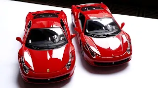 Comparison: 1/24 Bburago Ferrari 458 Italia [Old vs. New]!