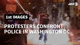 Washington DC: protesters confront police during George Floyd protest | AFP