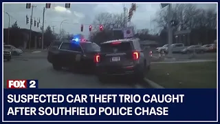 Suspected car theft trio caught after Southfield police chase