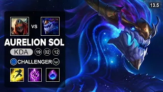 Aurelion Sol vs Zed Mid - EUW Challenger - Patch 13.5 Season 13