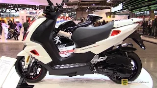 2015 Peugeot Speedfight 4 50 Iceblade Scooter - Turnaround - 2014 EICMA Milan Motorcycle Exhibition