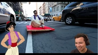 ALADDIN MAGIC CARPET PRANK REACTION | BEST DISNEY PUBLIC PRANK- thelivingmoment