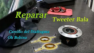 Como Reparar Tweeter Bala. Cambio del Diafragma - Mixter Tutoriales