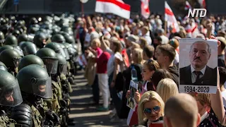 В день рождения Лукашенко на улицы Минска снова вышли десятки тысяч человек