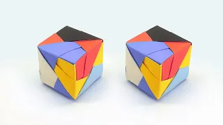 How To Make Paper Cube Box | Multi Colored Cube Box Out Of Paper | Handmade Origami Cube Box Making