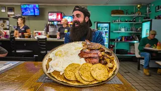 YOU ONLY GET 30 MINUTES TO BEAT THIS AMERICAN BREAKFAST CHALLENGE! | BeardMeatsFood