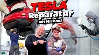 Mein TESLA wird endlich repariert! - Warum sind Tesla Bodyshops so TEUER?! | Tips, Tricks & More