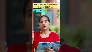 Studying 📚one day before exam 😎 ~ Relatable?🥲 #priyalkukreja #shorts #ytshorts