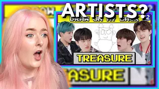 TEUME Reacts to YG Super Rookies TREASURE's Drawing Contest I COPY&PASTE : DRAW | Hallyu Doing