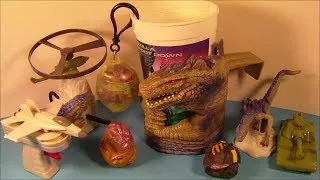 1998 GODZILLA SET OF 9 TACO BELL COLLECTION MEAL MOVIE TOYS VIDEO REVIEW