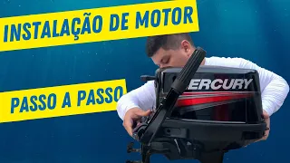 COMO INSTALAR MOTOR DE POPA - FÁCIL E RÁPIDO (Motores de pequeno porte) - PRODUTOS NAUTICOS