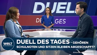 DUELL DES TAGES: Gehören Schulnoten und sitzen bleiben abgeschafft?