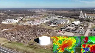 Mayfield, KY Tornado December 2021 - Drone flies entire 165 mile damage path