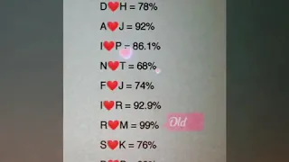 Love percentage check ur percentage