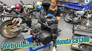 Rebuilding Honda CB1300 - Rescue Time-Lapse! P1