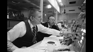 APOLLO 13 MISSION DIRECTOR GENE KRANZ, WITH ASTRONAUTS FRED HAYES AND KEVIN MATTINGLY