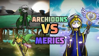 General Archis And Kytchu's Archidon Army Vs Thera's Vampiric Meric Army! Stick War 3 Epic Battles