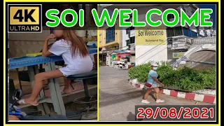 Soi Welcome Jomtien Pattaya Thailand 29 August 2021 4K Ultra HD