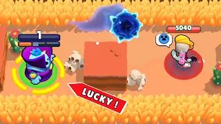 1 HP but 99% LUCKY *DARK LORD* SPIKE ! Brawl Stars Funny Moments & Fails #244