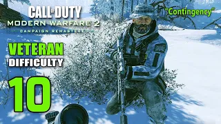 Call of Duty Modern Warfare 2 Remastered Veteran Gameplay Walkthrough Part 10 | Contingency